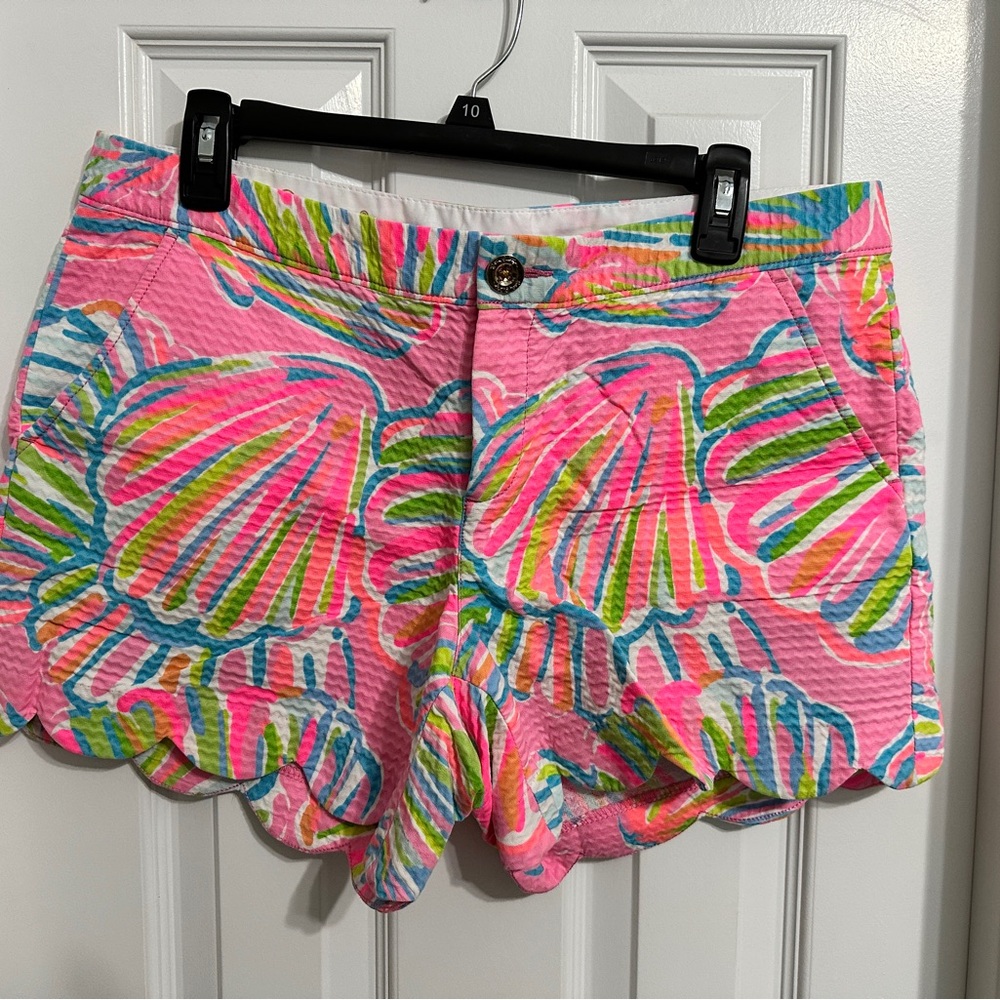 Lilly Pulitzer Pink and Green Buttercup Shorts